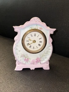Vintage 5 inch porcelain clock Flawed - Picture 1 of 10