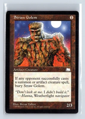 (3x) STRAW GOLEM – MTG Magic the Gathering Card – Weatherlight – Uncommon - Image 1 of 4