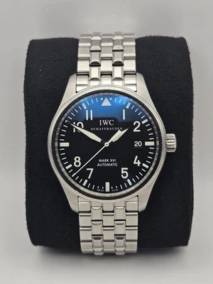 IWC 39mm Pilot Mark XVI Black Dial Stainless Steel Men's Watch IW325504 - Image 1 of 4