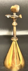 Campana de mesa Brutalista Lajos Muharos Húngaro Brutalista Figura Latón Pájaro Años 40 - Imagen 1 de 6