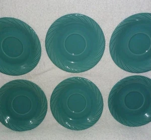 6x Home Collection Stoneware 1991 Teal Salad Plates. Retired. New. - Picture 1 of 6