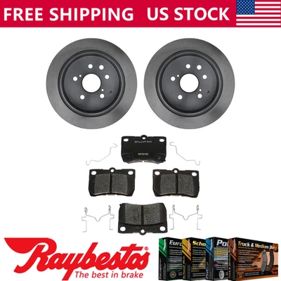 Rotores de freno traseros + pastillas de freno de cerámica y herrajes para Lexus IS250 2006-2010 Foto 1 de 4