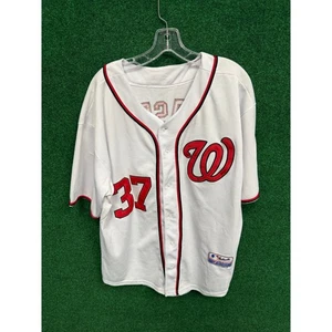 WASHINGTON NATS STEPHEN STRASBURG WHT Jersey Mens SZ 54 Majestic VTG - Picture 1 of 7