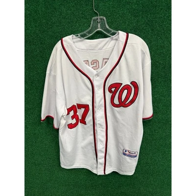 WASHINGTON NATS STEPHEN STRASBURG WHT Jersey Mens SZ 54 Majestic VTG - Image 1 of 4