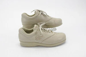 SAS Womens Shoes Free Time Size 8.5S Beige Lace Up Walking Oxford Pre Owned qp - Picture 1 of 12