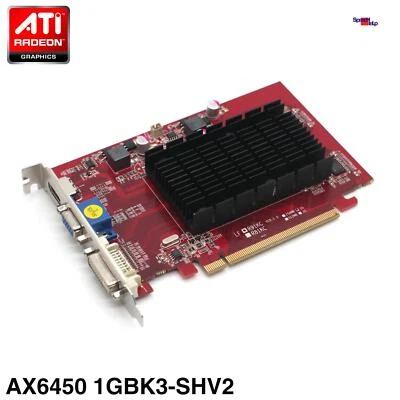 ATI Radeon AX6450 1GBK3-SHV2 R91KC Video Card Graphics Card DVI VGA HDMI DDR3 - Image 1 of 4