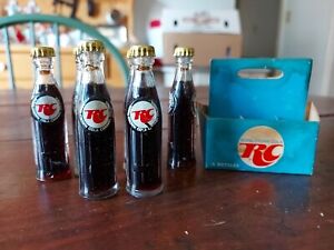 Vintage 3" RC Royal Crown Cola Sixpack Miniature Bottles Cardboard Case