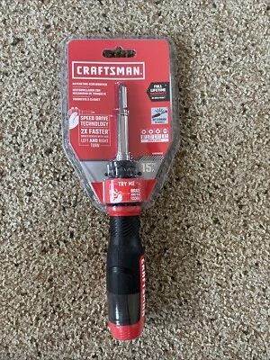 CRAFTSMAN Ratcheting Screwdriver SpeedDrive 2inch Double Ended Bits Included - Image 1 of 2