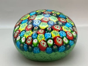 Vintage Large Italian Murano Millefiori Glass Paperweight - Picture 1 of 9