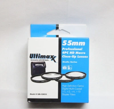 Ultimax 55mm Professional 4Pc HD Macro Close-Up Lenses - Image 1 of 4