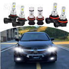 For Honda Civic 2006-2015 Led Headlight High Low Beam Fog Light Combo Bulbs Kit
