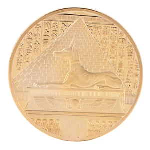 Gilded Egyptian Death Protector Anubis Reaper commemorative coin collectidn - Picture 1 of 6