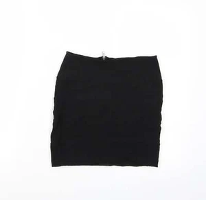 Quiz Womens Black Polyester Blend A-Line Skirt Size 10 - Picture 1 of 12
