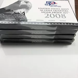 2008-S U.S. Mint Statehood Silver Proof Coin Set in Original Packaging 5 Coins - Picture 1 of 2