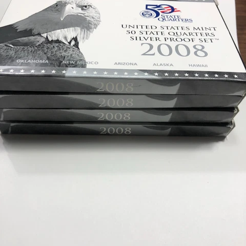 2008-S  U.S. Mint Statehood Silver Proof Coin Set in Original Packaging 5 Coins Cover