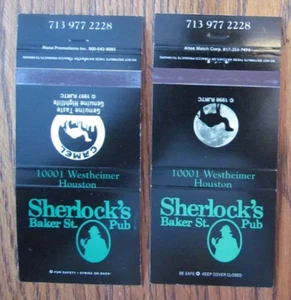 SHERLOCK HOLMES STREICHHOLZSCHACHTELHÜLLEN: SHERLOCK'S BAKER ST. PUB HOUSTON, TEXAS -B4 - Bild 1 von 1