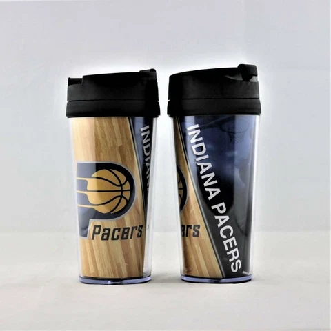 Indiana Pacers NBA Licensed Acrylic Tumbler Coffee Mug w/wrap Insert Cover