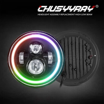 For Freightliner Century Class 7inch Round LED Headlights Hi/Lo Beam Light Pair - Image 1 of 4