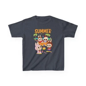 Labubu Summer Vibes Kids T-Shirt, Cute Cotton Tee, Fun Birthday Gift - Picture 1 of 18