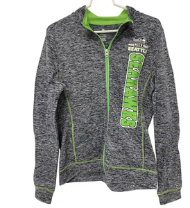 NFL Teens Apparel Jacket Unisex Gray L Heathered Fleece Seattle Seahawks - Picture 1 of 6