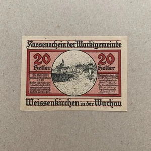 Small Austria Heller Banknote Post WW1, WWI era Austrian Currency Paper Money - Picture 1 of 3