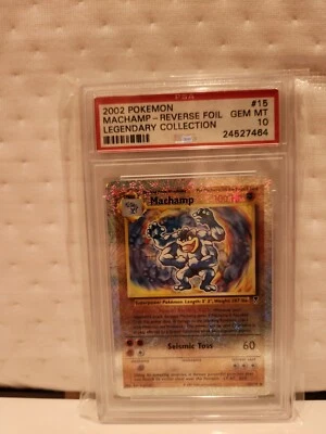 Psa 10 Machamp Legendary Collection Reverse Holo Foil Rev 15 Pokemon 2002 Pop 26 - Image 1 of 2