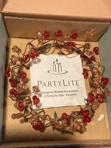 PartyLite Gemstones 3” Beaded Candle Ring P7834 *NEW in Open Box* qqq1 - Picture 1 of 3