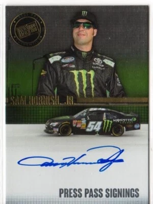 2015 Press Pass Authentics Signings Gold Sam Hornish Jr #PPS-SHJ Autograph - Image 1 of 2