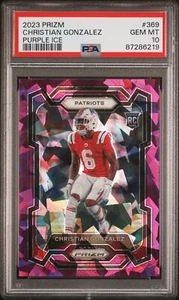 2023 Panini Prizm Christian Gonzalez #369 PSA 10 Purple /225 - Picture 1 of 2