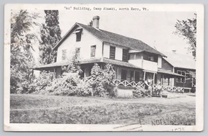 North Hero VT YMCA Boys Camp Abnaki Ad Building Vermont Postcard Camper Mail - Picture 1 of 8