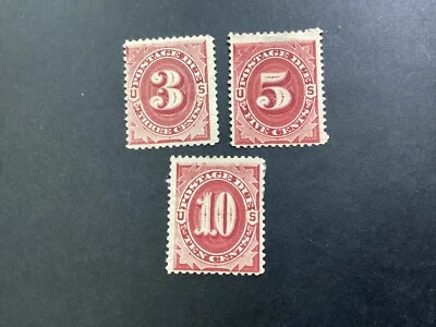 ICOLLECTZONE  US J24-26 VF hinged attractive stamps CV $335 - Image 1 of 3