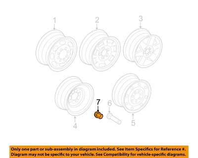 Porca de roda Ford OEM 05-07 E-350 Super Duty F2UZ1012B - Imagem 1 de 2