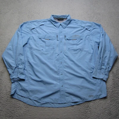 Cabelas Guidewear Shirt Mens 2XL Blue Vented Long Sleeve UPF 50 Fishing Outdoor - Image 1 of 4