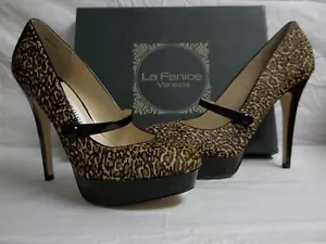 La Fenice Venezia Size 6 M Ginevra Jaguar Leather Mary Janes New Womens Shoes - Picture 1 of 7