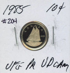 1985 Canada 10 Cents Ultra Finest Proof DCAM Qaulity Auction #204 - Picture 1 of 2