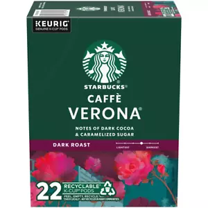 Starbucks Keurig Caffè Verona Dark Roast Coffee Pods - 22 K-Cups - Picture 1 of 5
