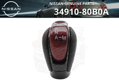 NISSAN Genuine Red and Black Leather Shift Knob OEM for R35 GT-R NISMO - Image 1 of 4