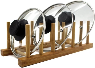 Bamboo Wooden Plate Racks Dish Stand Holder Kitchen Storage Cabinet Organizer fo - Image 1 of 4