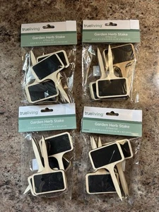 New Garden Wooden 4” Mini Stakes Chalkboard Label Herbs Plants Flowers Lot Of 24 - Picture 1 of 4