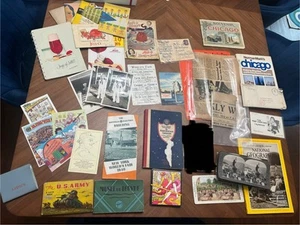 Large Misc Ephemera Lot Jell-O stereoviews WWI WWII Postcards Books National Geo - Picture 1 of 13