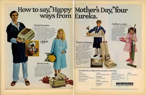 1970 EUREKA Vacuum Cleaner Sweeper Mothers Day  Vintage Magazine Print Ad - Picture 1 of 1
