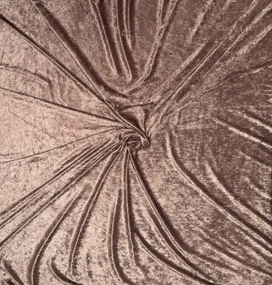 100% Polyester Panne Velour 6oz Dark Brown 58/60” - Image 1 of 2