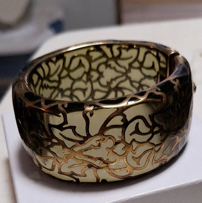 Pulsera Andrew Hamilton Crawford AHC Pulsera Amarillo Ahumado Superposición Esterlina. Foto 1 de 4