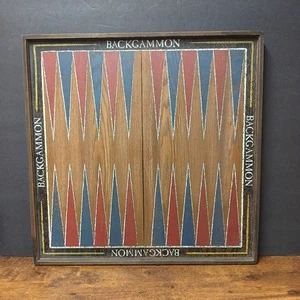 Melissa & Doug Backgammon in legno 16x16" solo gioco da tavolo in legno - senza pezzi  - Foto 1 di 6