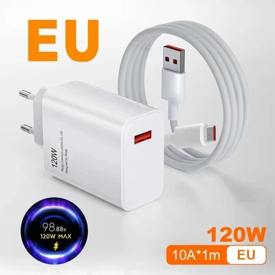 Caricabatterie Xiaomi 120W Originale Turbo Carica rapida per Redmi Note 11 12 13 - Immagine 1 di 4
