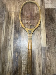"Raqueta de tenis de madera Spalding Top-Flite años 20 vintage 27"" como Spalding Bros" - Imagen 1 de 10
