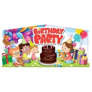 Birthday Art Panel 10x5 Vinyl Banner for 13ft Inflatable Modular Bounce House - Picture 1 of 3