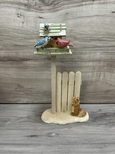 Vintage Marjolein Bastin Bird House Feeder W Squirrel Resin Window Display READ - Picture 1 of 9