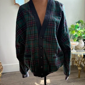 Cárdigan suéter vintage de lana a cuadros Pendleton para mujer talla M multicolor - Imagen 1 de 4