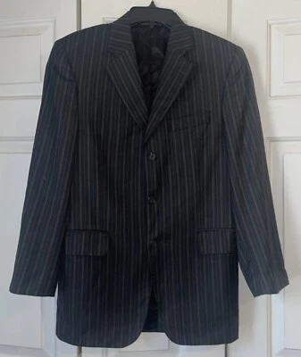 JACK VICTOR Men Stripe  Sport Coat Blazer Super 120 Woven Cloth 38R - Image 1 of 4